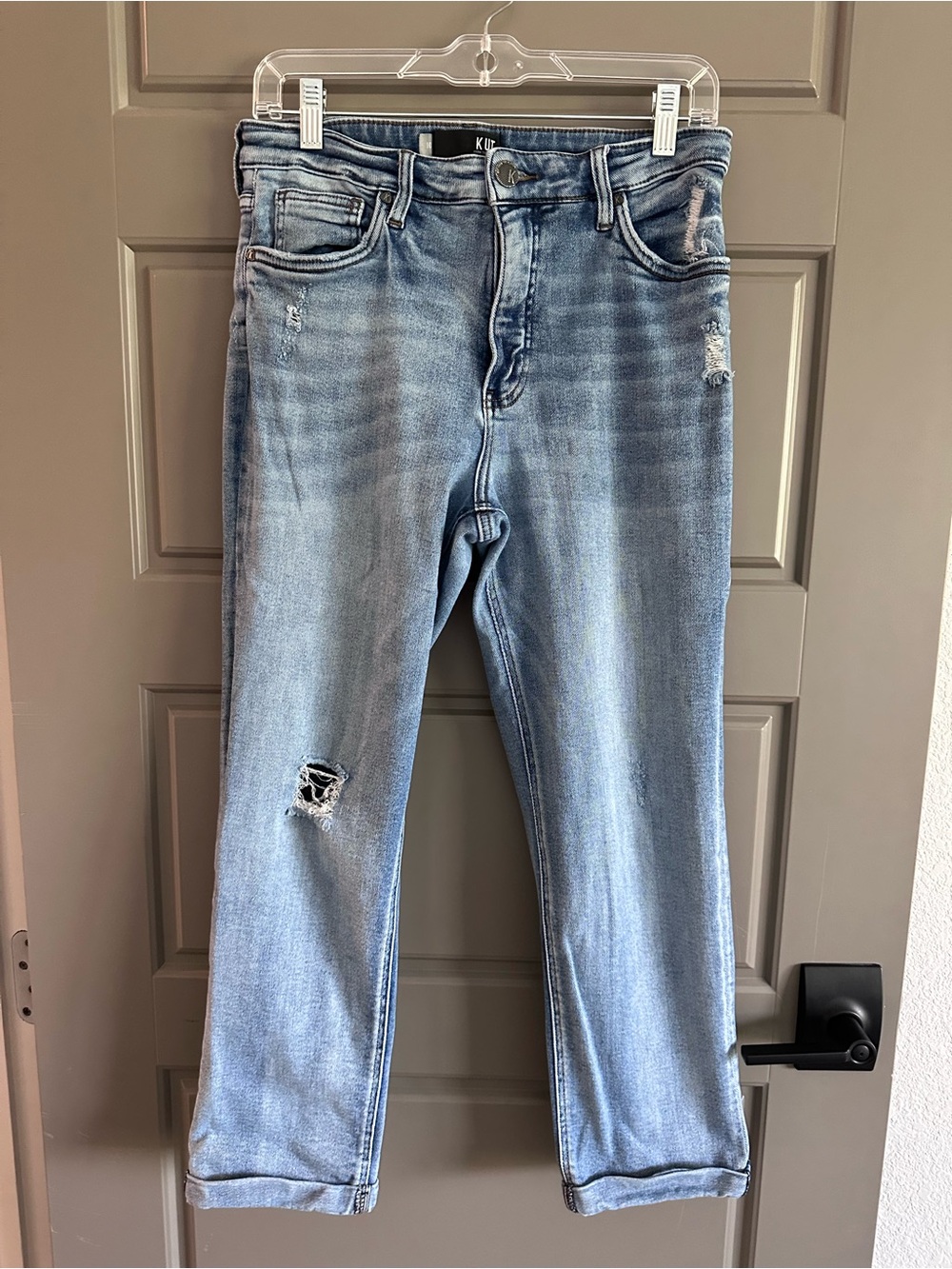 Kut from the Kloth Rachael High Rise Fab ab Distressed Boyfriend Jeans